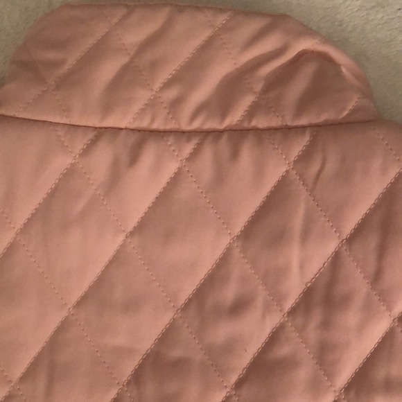 Pretty light pink, half-zip quilted pullover from Coldwater Creek w zip pockets - Picture 10 of 12